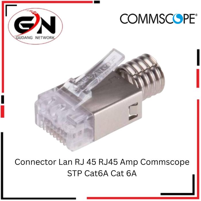 Jual Connector Lan RJ 45 RJ45 Amp Commscope STP Cat6A Cat 6A - Jakarta ...