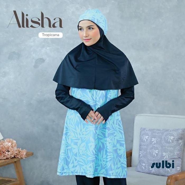 Gambar SULBI ALISHA Baju Renang Terusan Jumpsuit MOTIF Muslimah Cewek Wanita Dewasa Jumbo SBDP - Green Leaf, S dari devanisa122 undefined Tokopedia