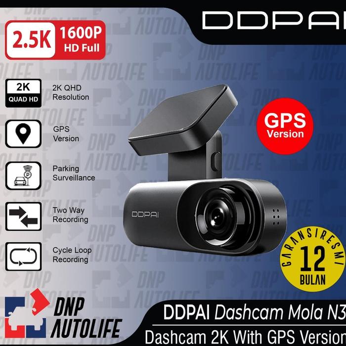 Jual Ddpai Mola N3 Pro Gps Dashcam 1600P 2K Fov 140° Qhd Night