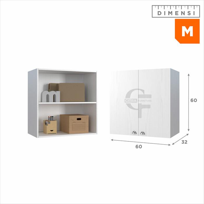Gambar SHUMO Lemari Arsip Gantung Dinding Minimalis | Kabinet Serba Guna Kantor - M, TANPA RAKIT dari Citra furniture undefined Tokopedia