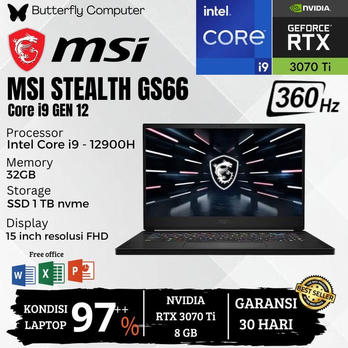 Rtx 3070 Best Rtx 30 Laptop Laptop Gaming Msi Stealth Gs66 Core I9