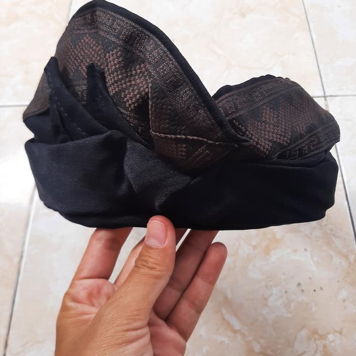 Gambar UDENG HITAM MURAH | UDENG PINGGIRAN BORDIR | UDENG JADI DEWASA - Tepi Coklat Tua dari Pakaiankhasbali undefined Tokopedia