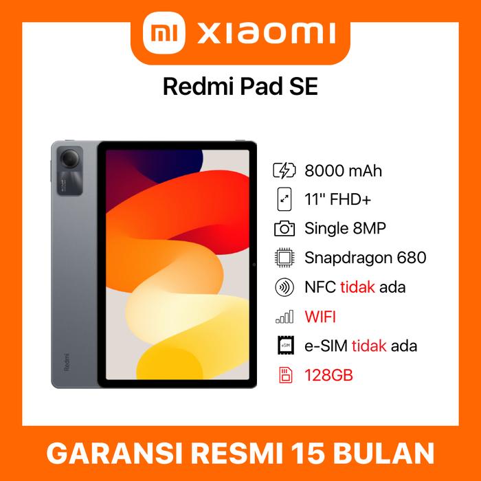 Gambar Xiaomi Redmi Pad SE Tablet 4/128 RAM 4GB ROM 128GB - Gray dari Diamond Handphone Bali undefined Tokopedia