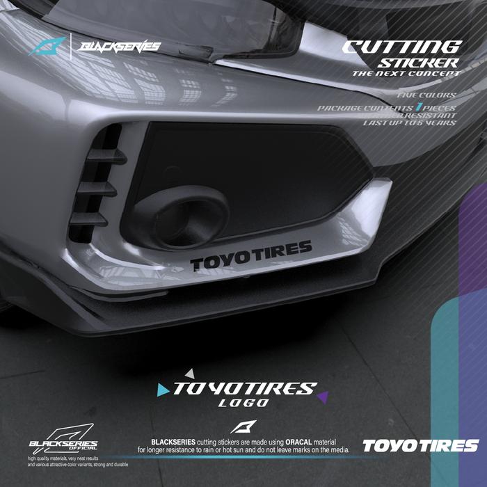 Gambar Cutting Sticker Toyo Tires | Stiker Mobil Toyotires - Hitam dari Blackseries Official Store undefined Tokopedia