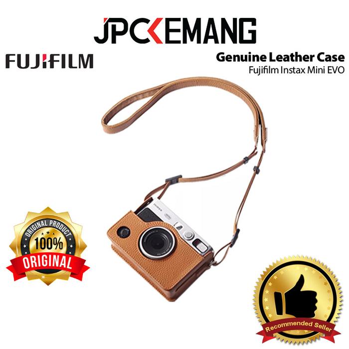 Gambar Fujifilm Instax Mini EVO Genuine Leather Case Fuji Instax Mini EVO Protective Casing ORIGINAL - Brown dari JPC Kemang undefined Tokopedia