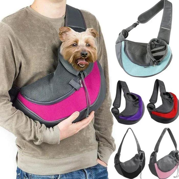 Jual Ch007 Stylish Mesh Shoulder Bag for Small Dogs Perfect for