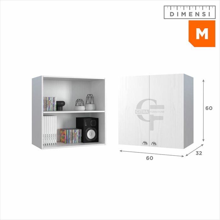 Gambar SHUMO Rak Kabinet TV Minimalis Floating Desain - M, DIRAKIT dari Citra furniture undefined Tokopedia