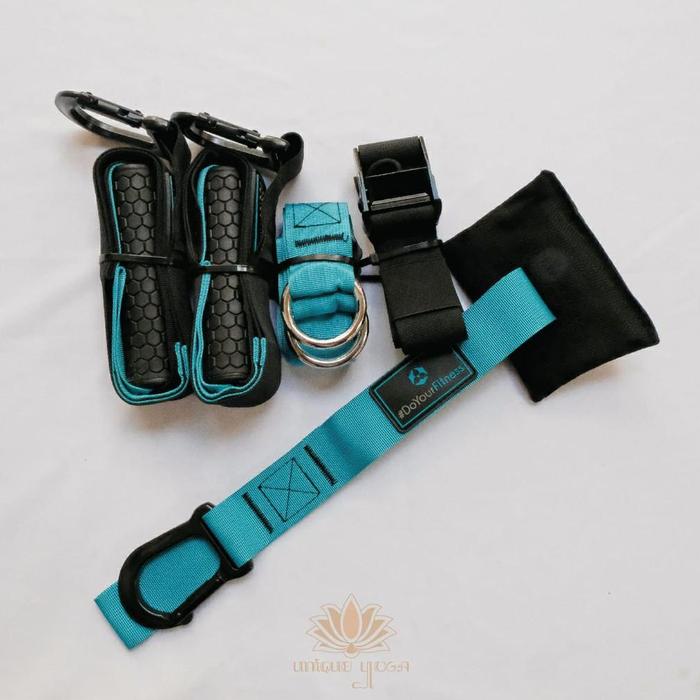 Gambar [BcS] Power Suspension Training Pro / Resistance Exercise Belt / Resistance Excercise Pro 5 / TRX Gym Fitness / TRX Alat Olahraga / Alat Fitness / TRX PRO P5 TRX SUSPENSION TRAINER / TRX Tali Stretching Yoga Fitness Gym Power Rope - Biru Muda dari BIcySTORY undefined Tokopedia