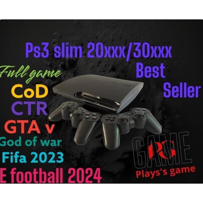 Jual NEW PS3 SLIM 20/30 63 Games pes2025 HDD 120+500 GB FULL GAME+