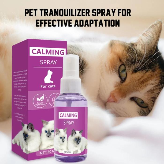 Gambar HOT! 60ML Pheromone Cat Emotional Soothing Spray Cat Pheromone Feliway Anti-Stress Spray Spray Cat Calming Deterrent Stress Kitten dari Universe Kids undefined Tokopedia