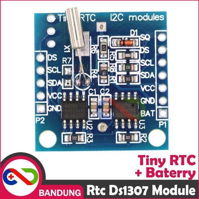 Jual RTC DS1307 REAL TIME CLOCK I2C ARDUINO UNO MEGA BATTERY