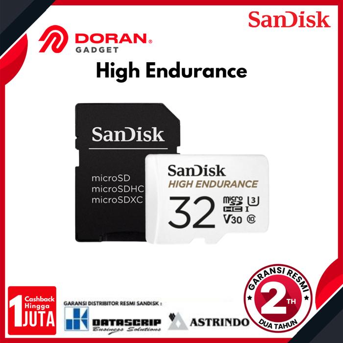 Gambar Sandisk Memory card - Micro SD High Endurance 32 GB - Garansi Resmi dari Doran Gadget Official undefined Tokopedia