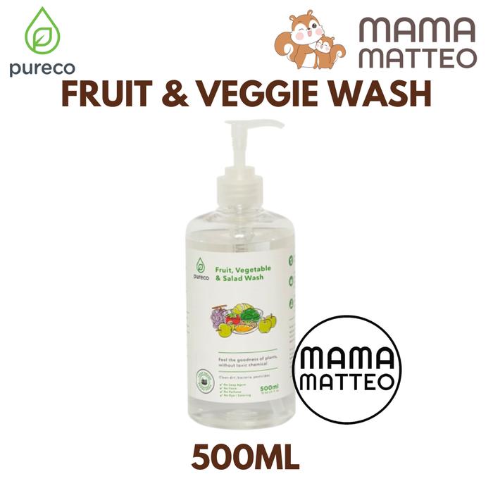 Gambar Pureco Fruit Vegetable and Salad wash / Fruit wash / Veggie Wash 500ml - Veggie 500ML dari mamamatteoid undefined Tokopedia