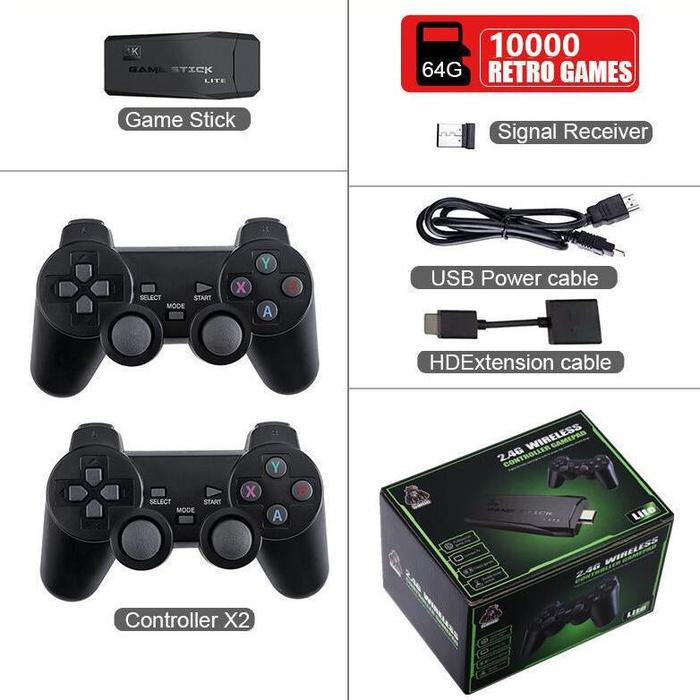 Gambar NEW ps 2 full game + stick 2 Video Game Console 2.4G Double Wireless Controller Game Stick 4K 10000 games 128GB Retro games ps 3 full game + stick 2 For TV boy gift [terbaik][terlaris] - 64GB 10000game dari Electronic-Fun-Shop undefined Tokopedia