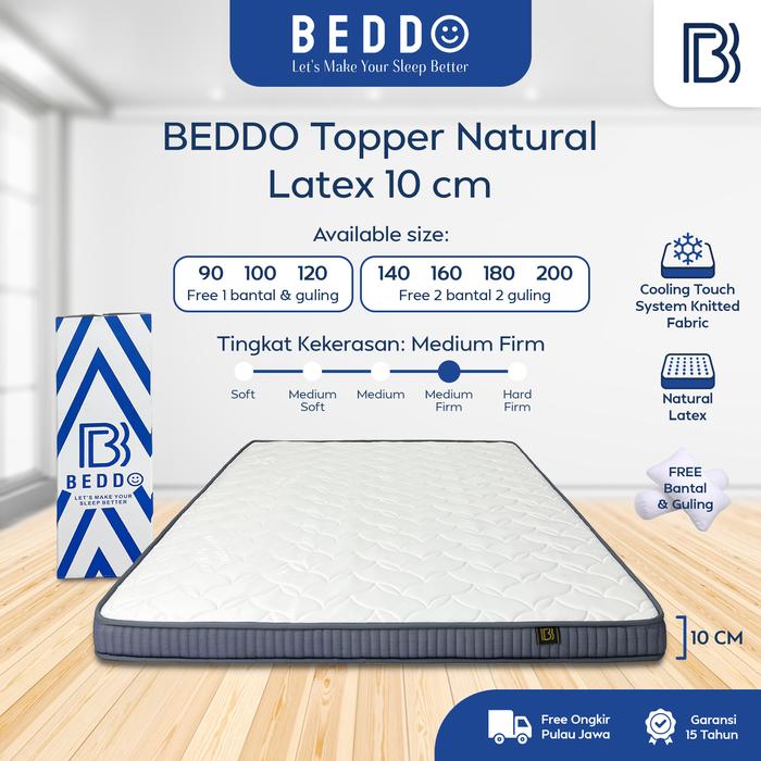 Gambar Beddo Mattress Latex Topper 10cm - 90x200 dari BEDDO MATTRESS undefined Tokopedia