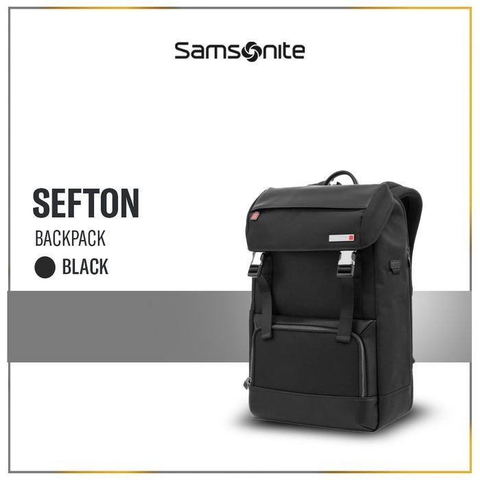 Gambar Samsonite Sefton Flap Backpack - Black dari Samsonite Indonesia undefined Tokopedia