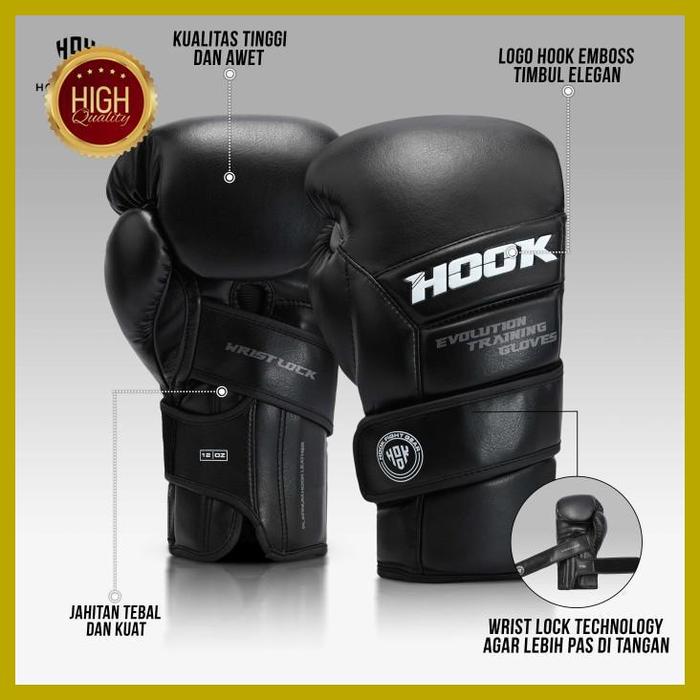 Gambar sarung tangan tinju hook boxing gloves muaythai htg10 best quality dari Auliaa Official undefined Tokopedia