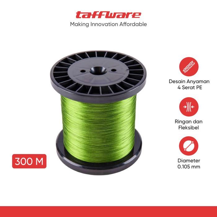 Gambar TaffSPORT Senar Tali Pancing 4 Braided Fishing Line Strong PE 300M - DM3 - Number 0.4# dari Taffware Official Store undefined Tokopedia