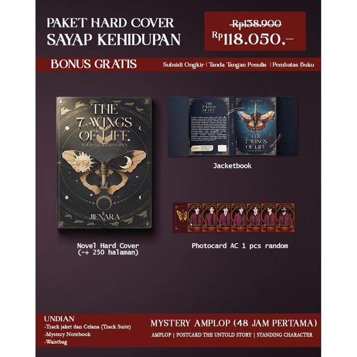 Gambar PRE ORDER - Buku Novel -  7 Sayap Kehidupan - Jienara - Akad - Bumifiksi - SAYAPKHIDUPANHC dari BumifiksiJogjakarta undefined Tokopedia