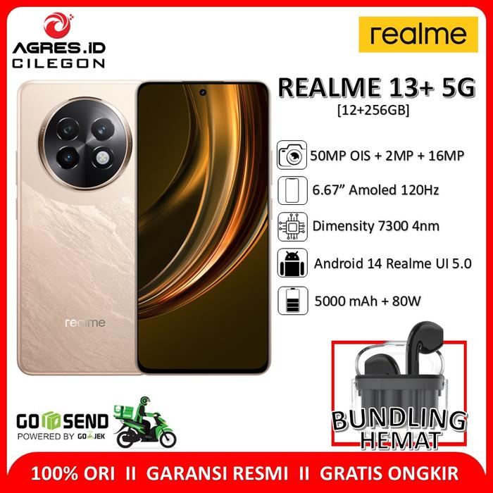 Gambar Realme 13+ 5G 12GB/256GB Original Garansi Resmi Realme Indonesia - Gold, 12/256GB dari Agres ID Cilegon undefined Tokopedia