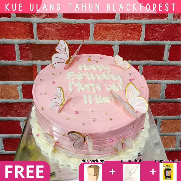 Gambar Korean Cake Birthday / Kue Ulang Tahun / Birthday Cake / Kue Ultah / Blackforest - G, Size 18cm dari Toko Kue HendbyBolu undefined Tokopedia