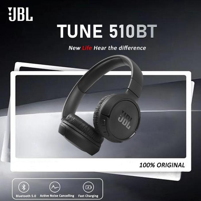Jual [100%ORI] JBL Tune 510BT Wireless On-Ear Headphones Nirkabel