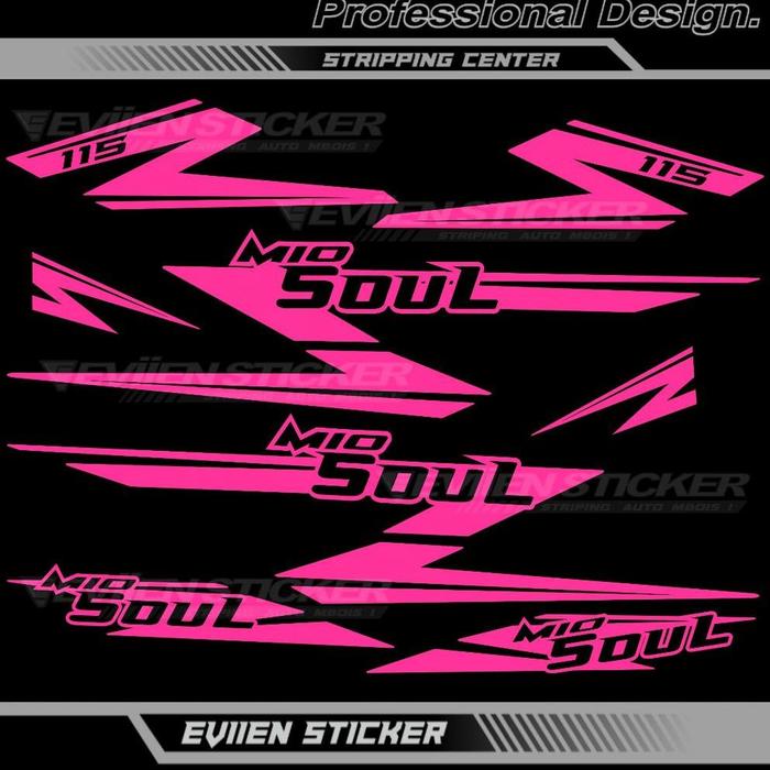 Gambar STRIPING MOTOR MIO SOUL KARBU STRIPING VARIASI MIO SOUL OLD CUTTING STIKER MSL-A1 - PINK dari trinol STRIPING undefined Tokopedia