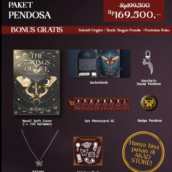 Gambar PREE ORDER - BUKU NOVEL - THE 7 WINGS OF LIFE - BUMI FIKSI MEDAN - PENDOSA dari Bumifiksimedan001 Kota Medan Tokopedia