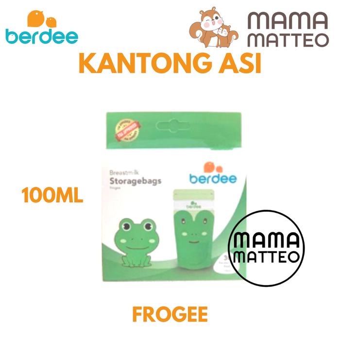 Gambar BERDEE KANTONG ASI THERMAL SENSOR 100ML / BREASTMILK STORAGE BAG - Berdee Frogee. dari mamamatteoid undefined Tokopedia