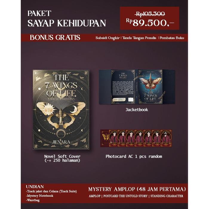 Gambar PRE ORDER - Buku Novel -  7 Sayap Kehidupan - Jienara - Akad - Bumifiksi - SAYAP KEHIDUPAN dari BumifiksiJogjakarta undefined Tokopedia