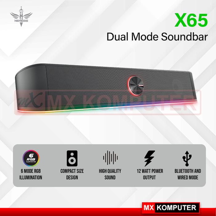 Gambar Soundbar NYK Nemesis Dual Mode Connection QUANTUM PRO X65 Bluetooth & Wired RGB - Hitam dari MXKomputer_NEW undefined Tokopedia
