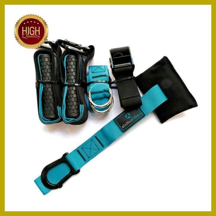 Gambar trx suspension training fitness yoga workout / alat olahraga / trx pro best produk - Biru Muda dari Auliaa Official undefined Tokopedia