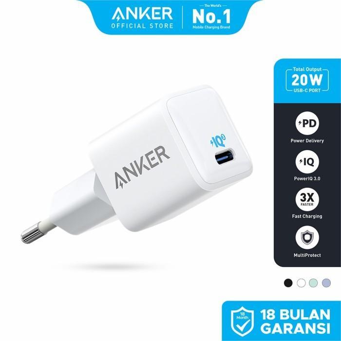 Gambar NEW PRODUCT ANKER WALL CHARGER ADAPTOR GAN USB TYPE C LIGHTNING MFI FAST CHARGING PD FOR IPHONE 15 14 13 12 11 XR 20W 30W ICE-COOLED KABEL 2 METER EVI SUQJ - 20W1P MINI WH dari evi suqj undefined Tokopedia