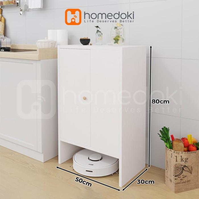 Gambar Homedoki Lemari Dapur Kayu/Rak Dapur Minimalis/Lemari Dapur Serbaguna/Rak Dapur - Putih dari Homedoki Office Furniture undefined Tokopedia