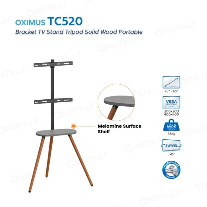 Gambar Bracket TV Studio 32 - 70 inch LED TV 50 55 65 Standing Easel Tripod - TC520 dari Talas Official undefined Tokopedia