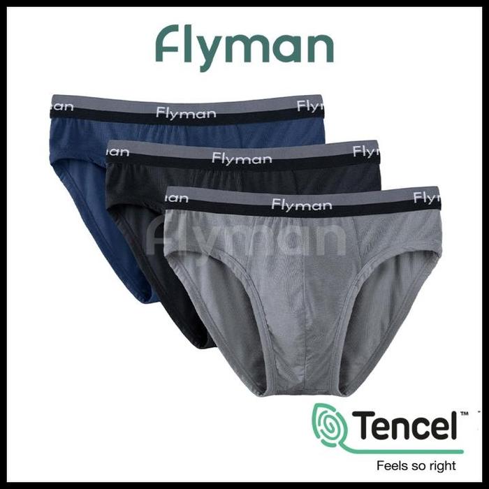 Gambar Flyman Celana Dalam Pria Brief Tencel 3 Pcs Fm 3066 Special Promo...!!! - M dari Rosaliadi undefined Tokopedia