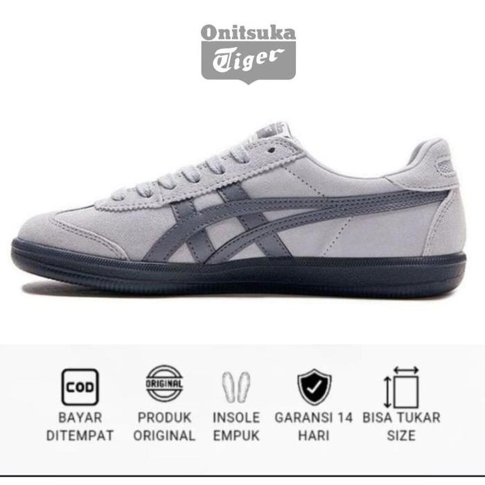Gambar Sepatu onitsuka tiger original indo tokuten suede grey // free paperbag & kaoskaki - T suede grey, 36 dari popongponiah undefined Tokopedia