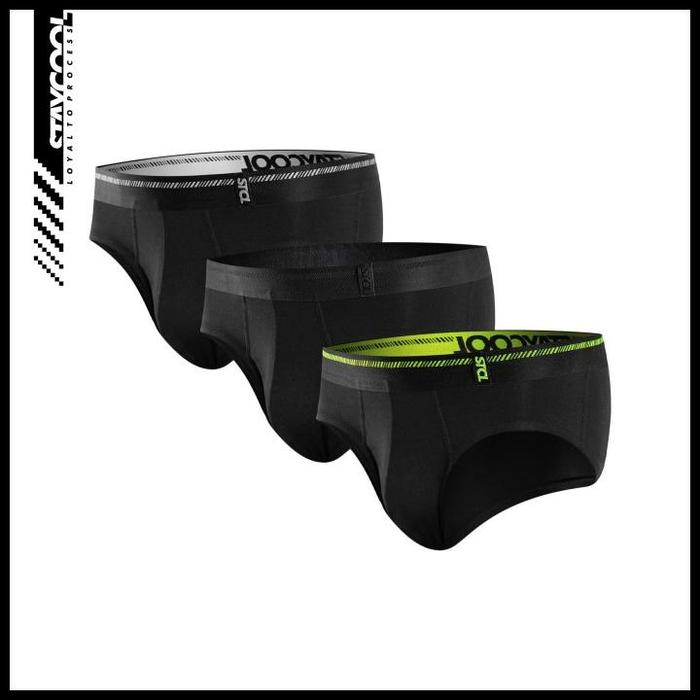 Gambar Staycool Pitch Black Brief Celana Dalam Tencel Modal 3 Set Special Promo...!!! - S dari Rosaliadi undefined Tokopedia