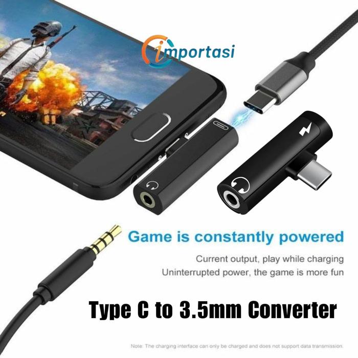 Jack Splitter Powered Headphone Splitter OTG In USB Type C To Jack