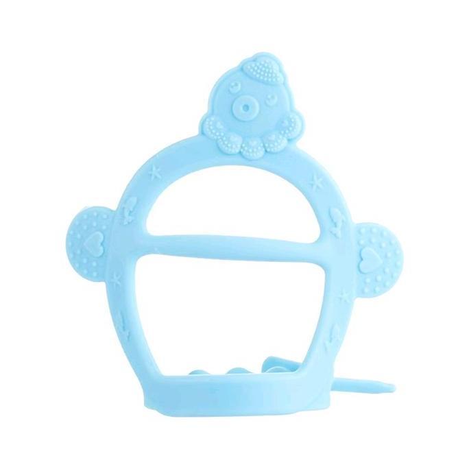 Gambar teether gigitan bayi bentuk gelang bahan silikon - Gurita Biru dari guestoshopp undefined Tokopedia