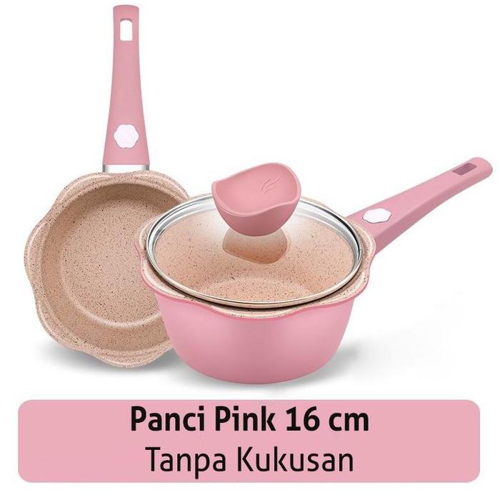 Gambar LANGSUNG ATC!. Nanjiren Panci Mpasi Baby Cookware Full Set 16Cm - Peralatan Panci Bayi Granite Die Cast (Kuat) Tahan Lengket Terlaris - Pink Set 16cm dari Ahul Master Shop undefined Tokopedia
