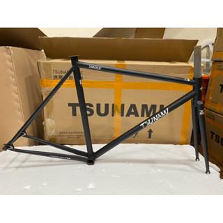 Jual Frameset Sepeda Fixie TSUNAMI SNM4130 Warna Matte Black Bahan