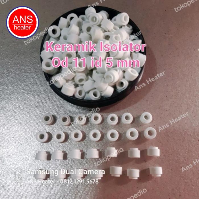 Gambar Keramik Isolator Tubular - od 11 id 5 mm dari Ans Heater undefined Tokopedia