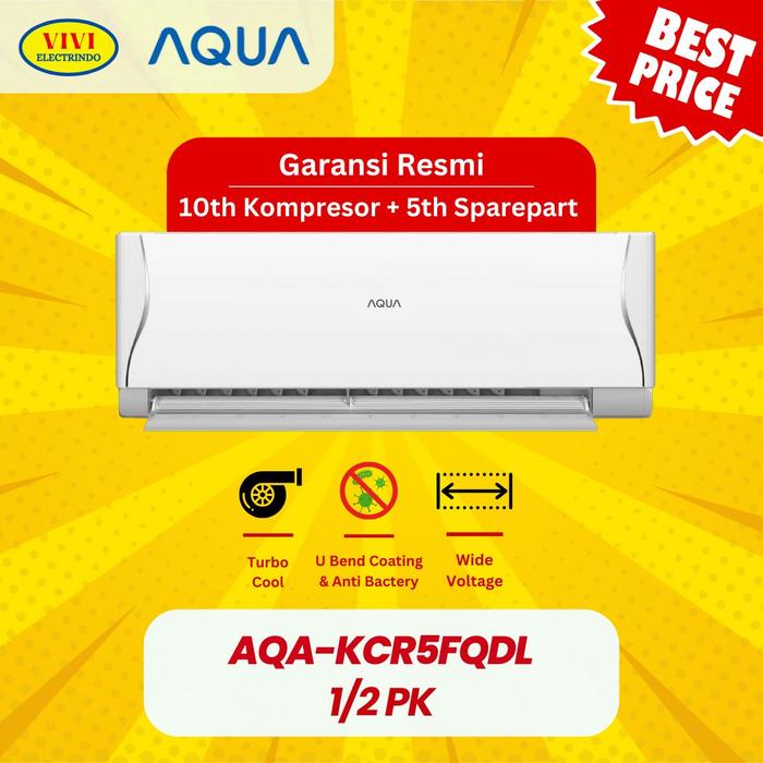 Gambar AC AQUA 1/2 PK - AQA-KCR5FQDL dari Vivi Electrindo Official undefined Tokopedia