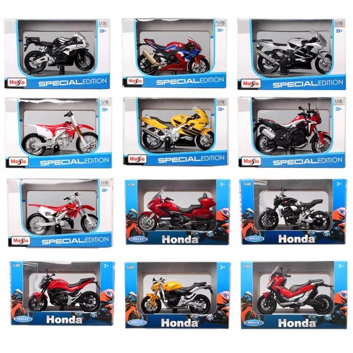 Jual Maisto 1/18 Honda CRF450R CBR1000rr Africa Twin Gold Wing