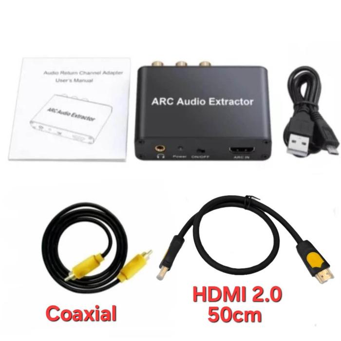 Gambar AVPRO AVQ002 HDMI ARC Audio Extractor to SPDIF Optical Coaxial RCA - HDMI & Coaxial dari Pro-X Technology undefined Tokopedia