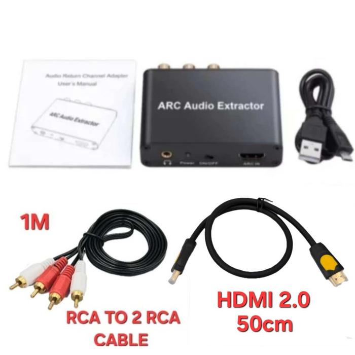 Gambar AVPRO AVQ002 HDMI ARC Audio Extractor to SPDIF Optical Coaxial RCA - HDMI & RCA dari Pro-X Technology undefined Tokopedia