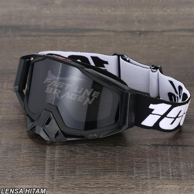 Gambar (Terbaru) Kacamata Goggles Helm Trail 100 Percent Cross Supermoto Enduro Trabas Klx Crv Helm Jpx Gm Orca Bestseller - Hitam dari Anggel Mhart undefined Tokopedia