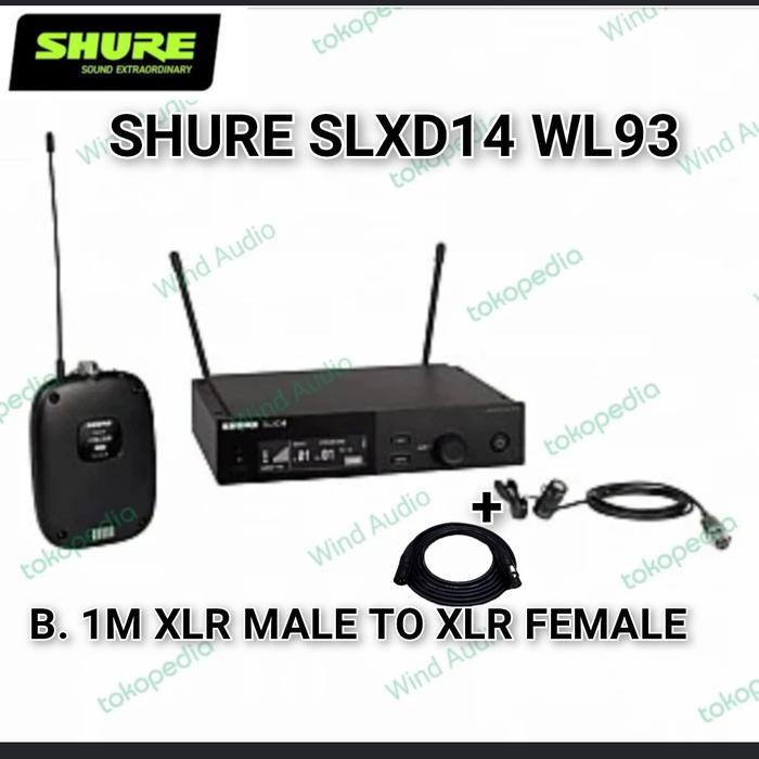 Gambar MIC WIRELESS SHURE SLXD14WL93 SLXD14 WL93 LAVALIER CLIPON JEPIT MICROPHONE ORIGINAL - MIC ONLY dari WIND AUDIO undefined 3 Tokopedia