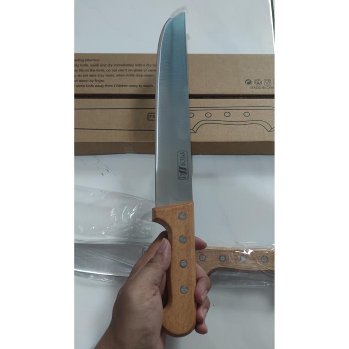 Gambar Pisau Chef / Pisau dapur gagang kayu / Pisau besi kualitas bagus - 10 inci dari TokOnlineRuby undefined Tokopedia